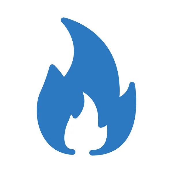 Feuer Vektor Glyphen Farbsymbol — Stockvektor
