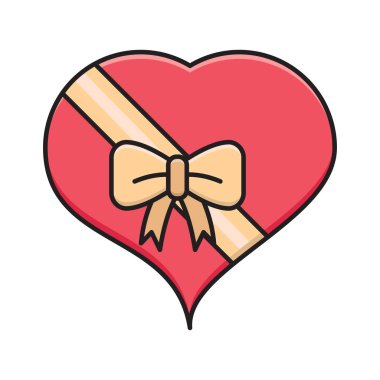 hediye düz çizgi simgesi 