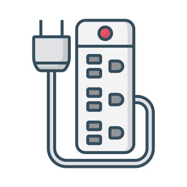 soket düz çizgi simgesi 