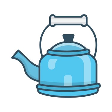 çay yassı çizgi simgesi 