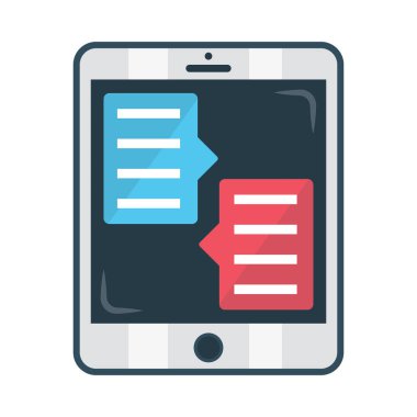 sohbet düz çizgi simgesi 