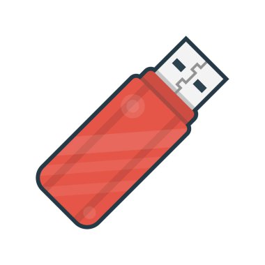 Usb düz çizgi simgesi 