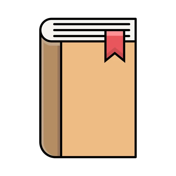 Bücher Flache Farblinie Symbol — Stockvektor
