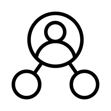 ağ vektörü ince çizgi simgesi