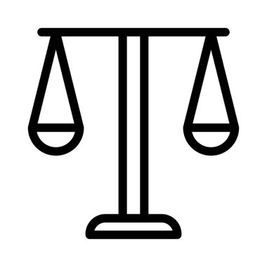 kanun vektörü ince çizgi simgesi