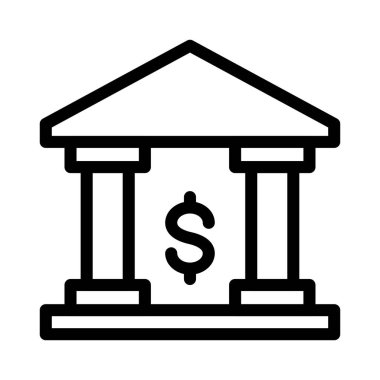 Dolar vektör ince çizgi simgesi