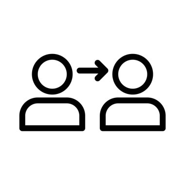 kullanıcı vektörü ince çizgi simgesi