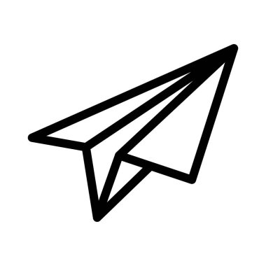 paper plane  vector thin line icon