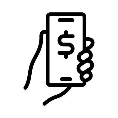 çevrimiçi vektör ince çizgi simgesi