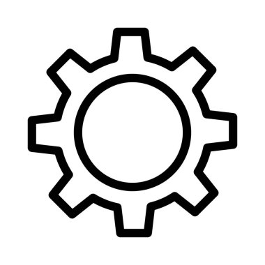 dişli vektör ince çizgi simgesi