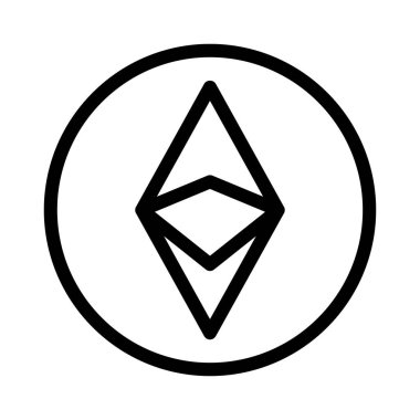 Şifreleme vektörü ince çizgi simgesi