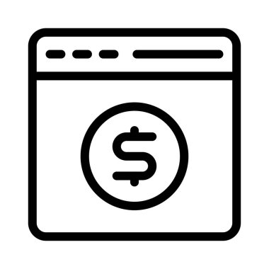 çevrimiçi vektör ince çizgi simgesi