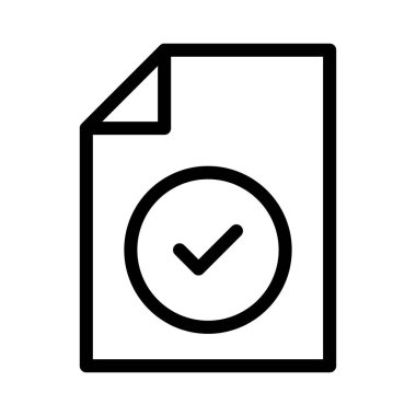 belge vektörü ince çizgi simgesi