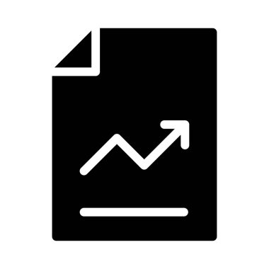 büyüme vektörü glyph düz simgesi