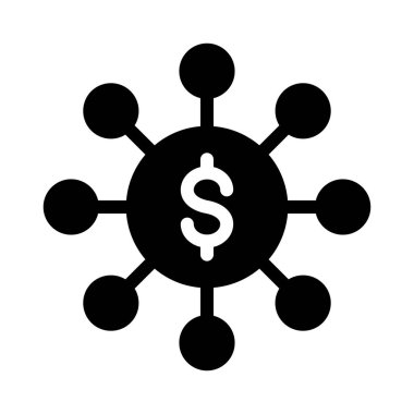 ağ vektörü düz simgesi