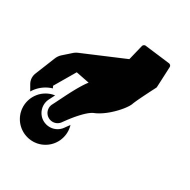 Bozuk para vektörü düz simgesi