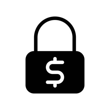 vektör düz simgesini kilitle