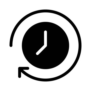 saat vektör düz simgesi