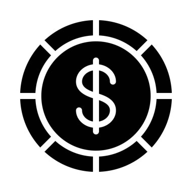 Dolar vektör sembolü düz simge