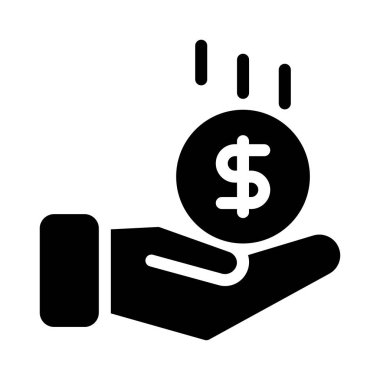 Dolar vektör sembolü düz simge