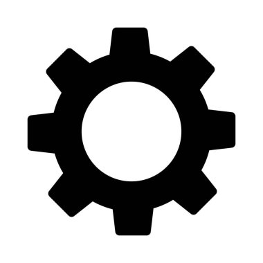 dişli vektör simgesi düz simge