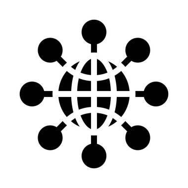 dünya vektör düz simgesi