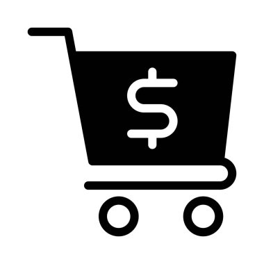 Alışveriş vektörü simgesi düz simgesi