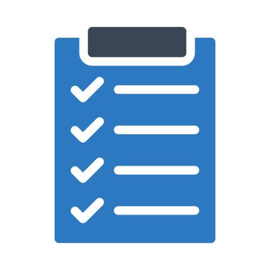 Kontrol listesi vektör renk simgesi 