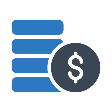 Dolar vektör renk simgesi 