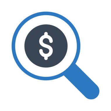 Dolar vektör renk simgesi 