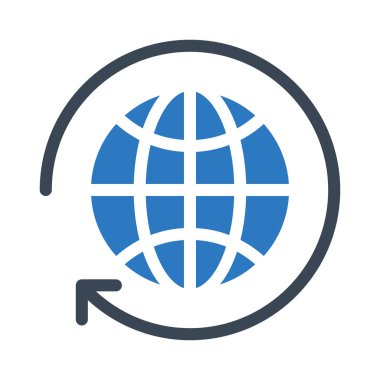 dünya vektör renk simgesi 