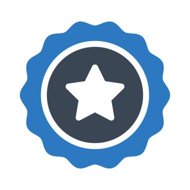 Rozet vektörü renk simgesi 