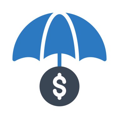 şemsiye vektörü renk simgesi 