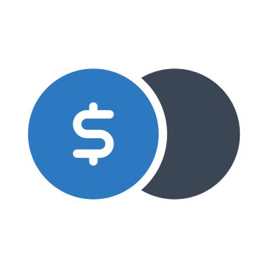 Bozuk paralar vektör renk simgesi 