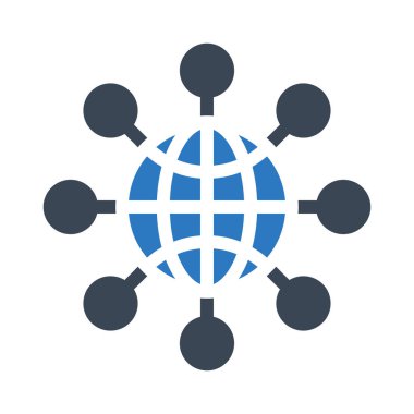 dünya vektör renk simgesi 