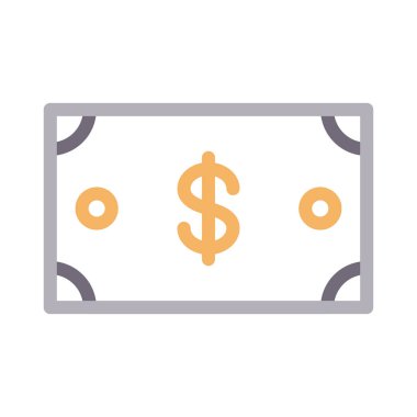 para vektörü renk çizgisi simgesi