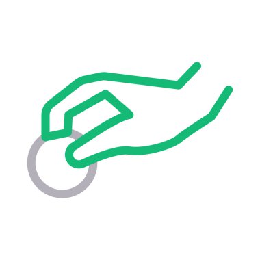 Sikke vektör renk çizgisi simgesi