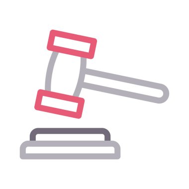 law vector color line icon