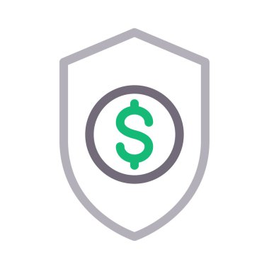 Koruma vektörü renk çizgisi simgesi