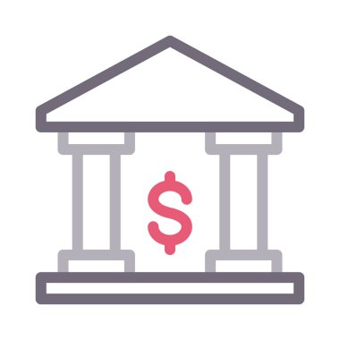 Dolar vektör renk çizgisi simgesi