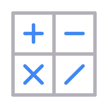 muhasebe vektörü renk çizgisi simgesi