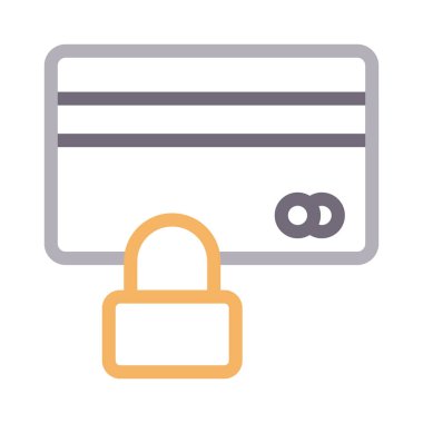 güvenli vektör renk çizgisi simgesi