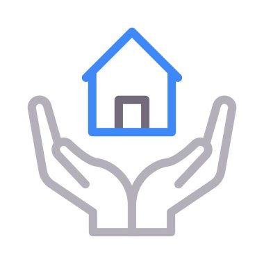 Koruma vektörü renk çizgisi simgesi