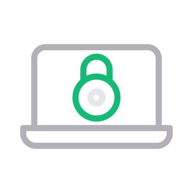 vektör renk çizgi simgesini kilitle