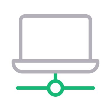 ağ vektörü renk çizgisi simgesi