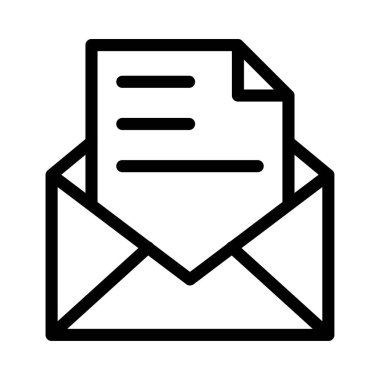 mesaj vektörü ince çizgi simgesi