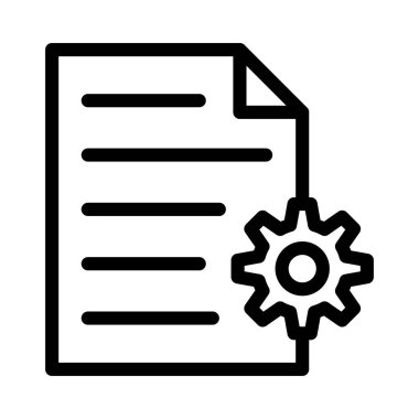 belge vektörü ince çizgi simgesi