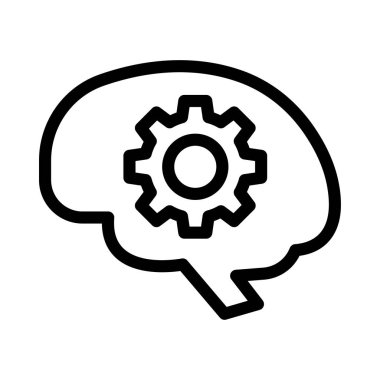 fikir vektörü ince çizgi simgesi