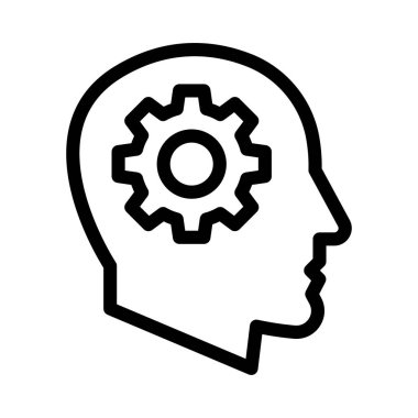 fikir vektörü ince çizgi simgesi