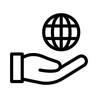 dikkat vektörü ince çizgi simgesi